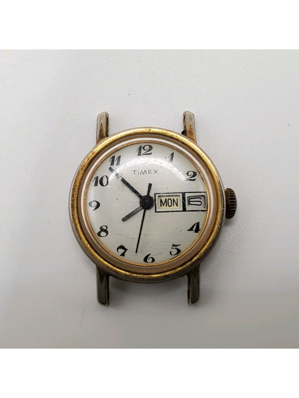 Vintage Timex Mercury Mechanical Watch Women 25mm Day/Date For Parts Or Repair